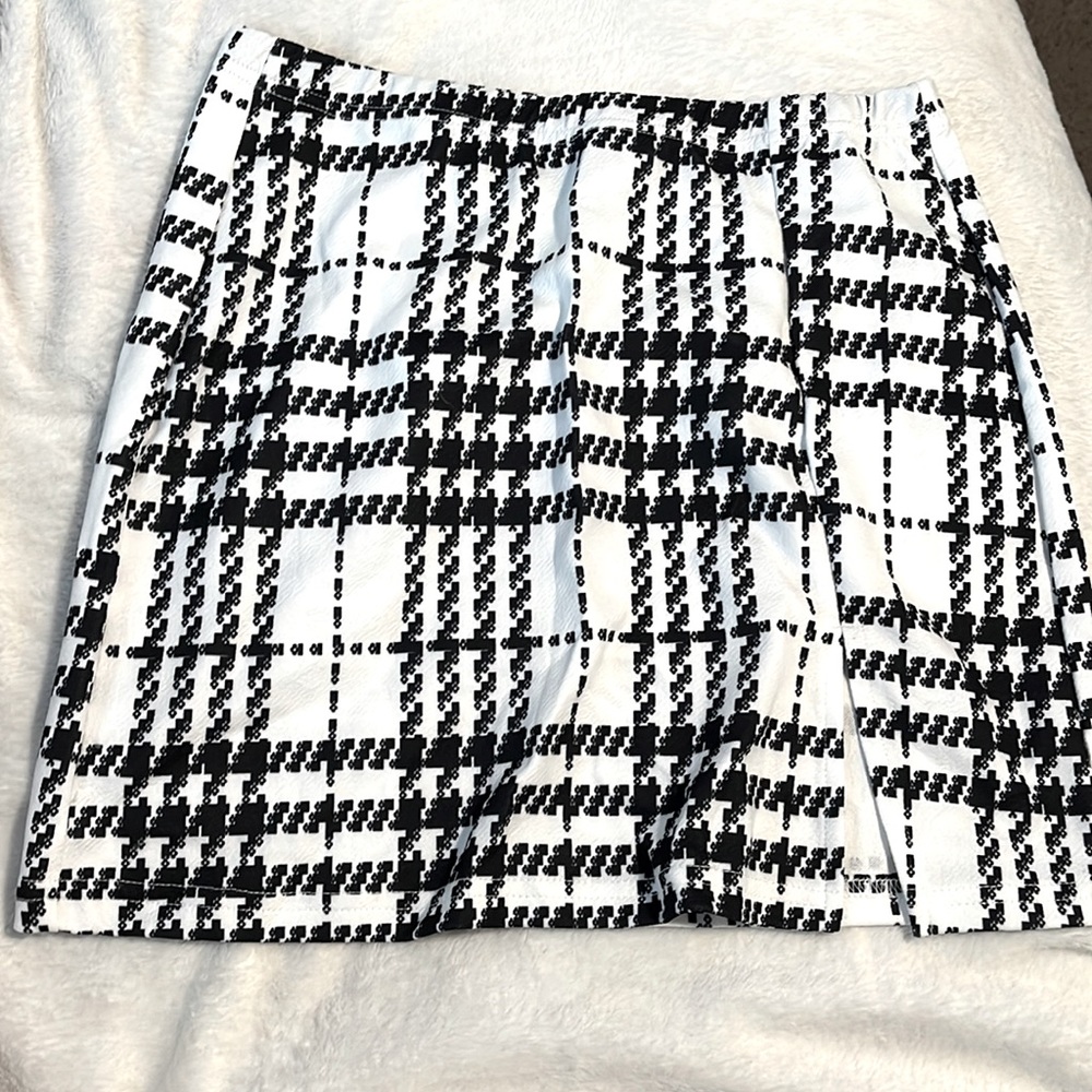 Plaid mini skirt
